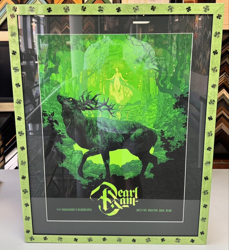 Pearl Jam Concert Poster Framing