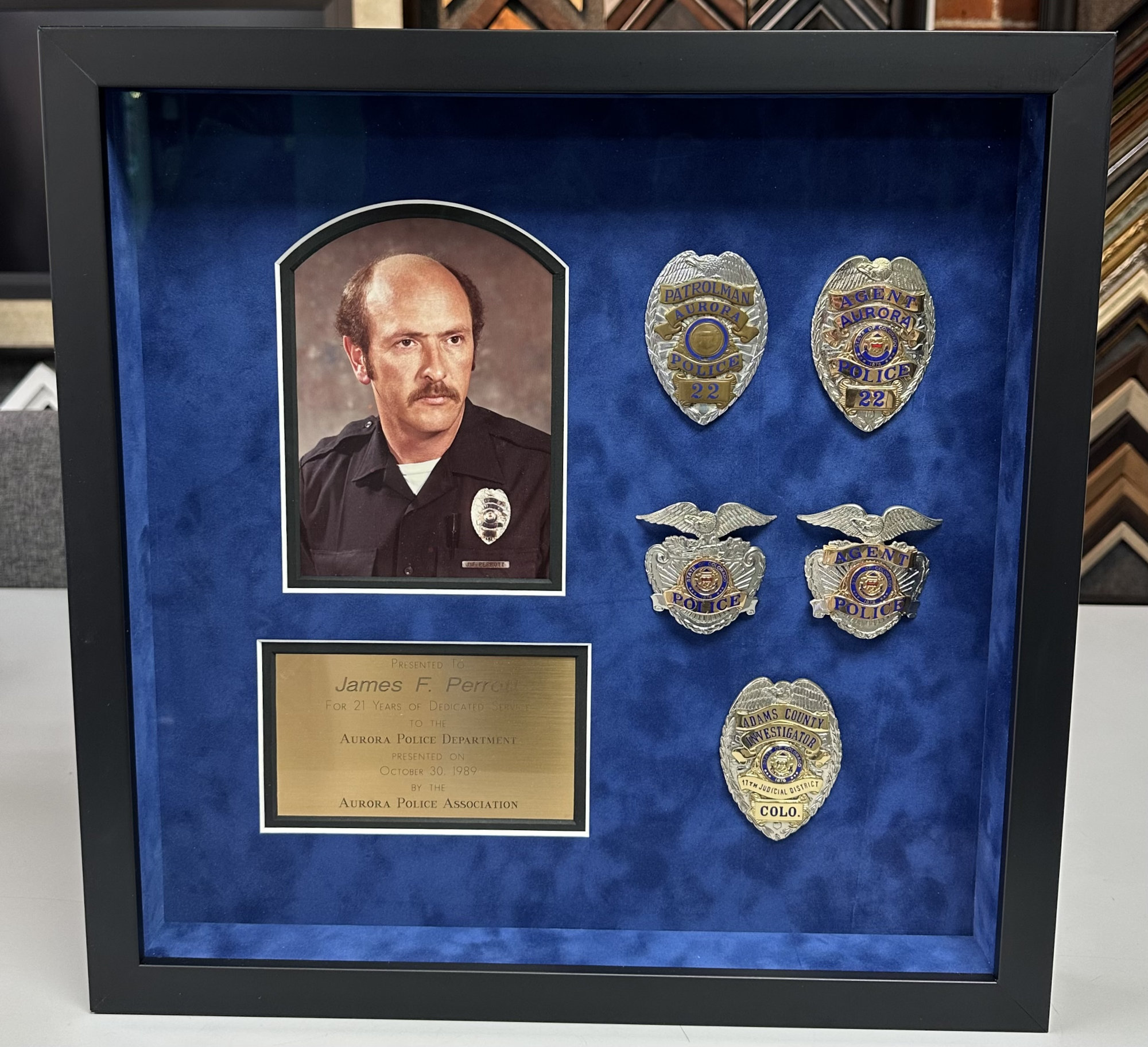 James F. Perrot Aurora Police Department 21 Years of Service 1989