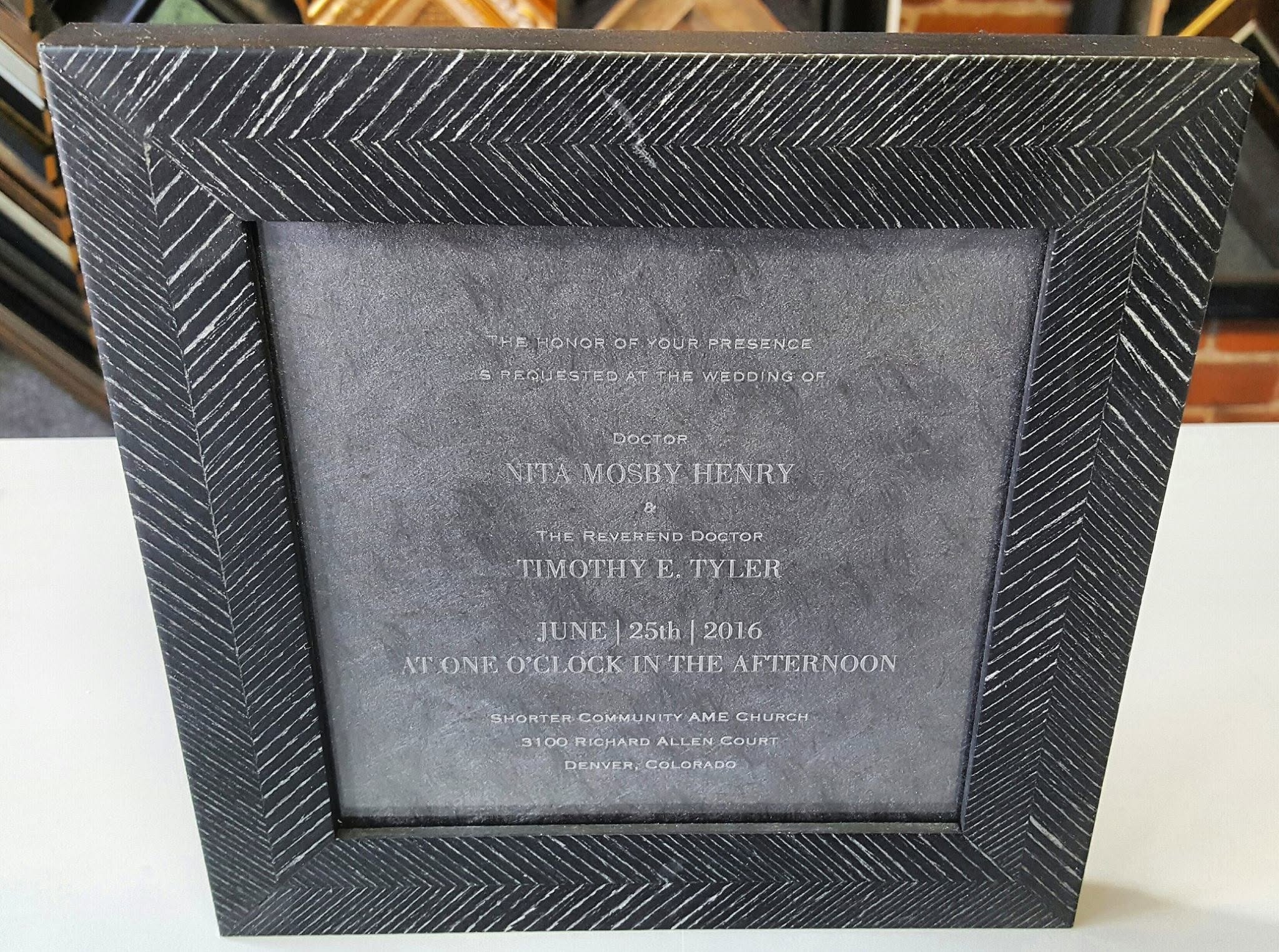 Wedding Invitation Framing