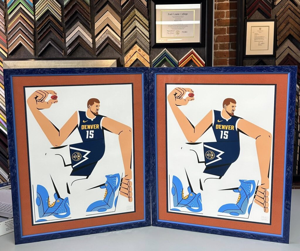 Custom Framed Nikola Jokic Sports Artwork